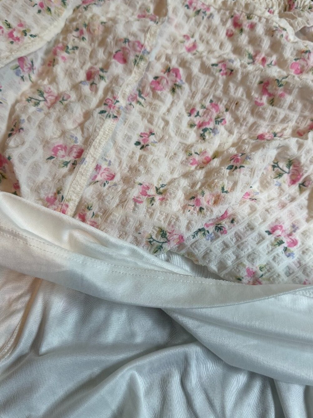 Altar'd State White Pink Floral Mini Dress S | Cottagecore Coquette - Picture 10 of 10